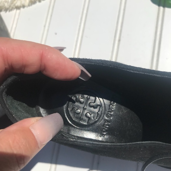 Tory Burch Leather Lace Up Booties - Picture 6 of 8